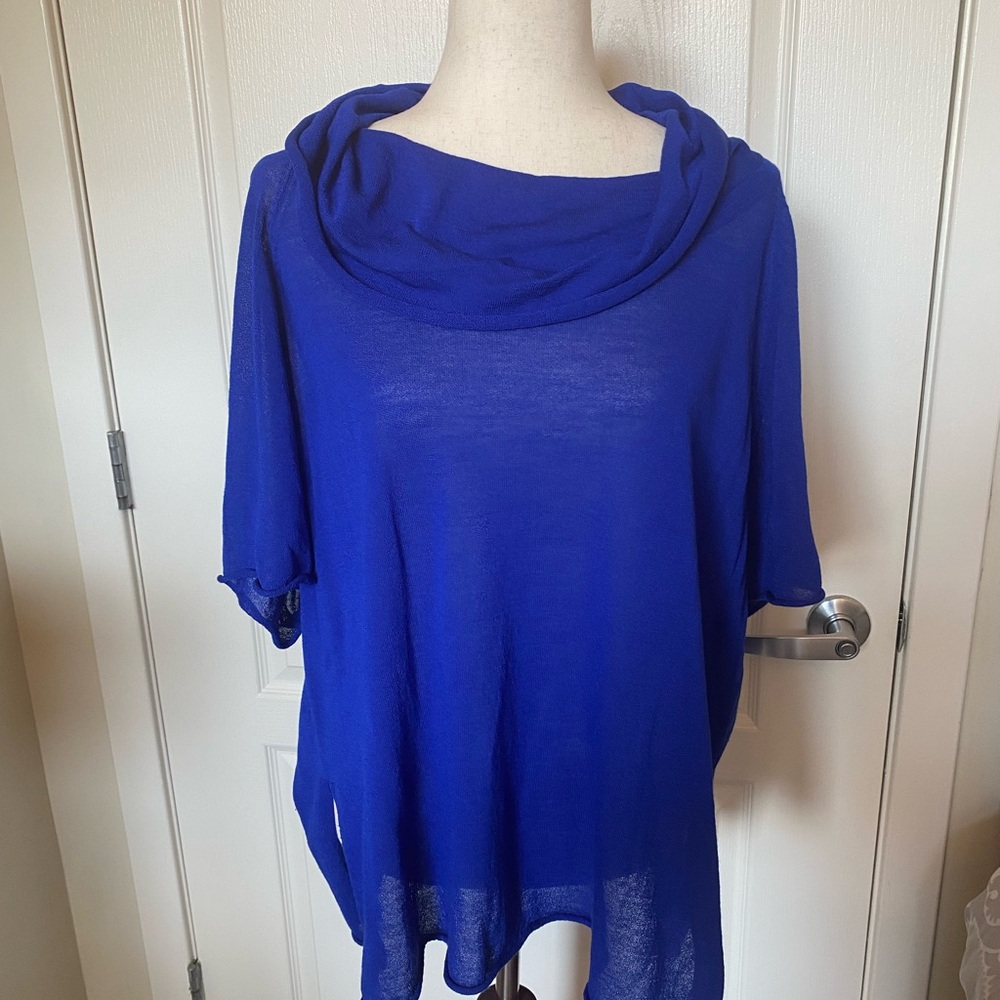 Chico's Royal Blue Cowl Neck Tunic